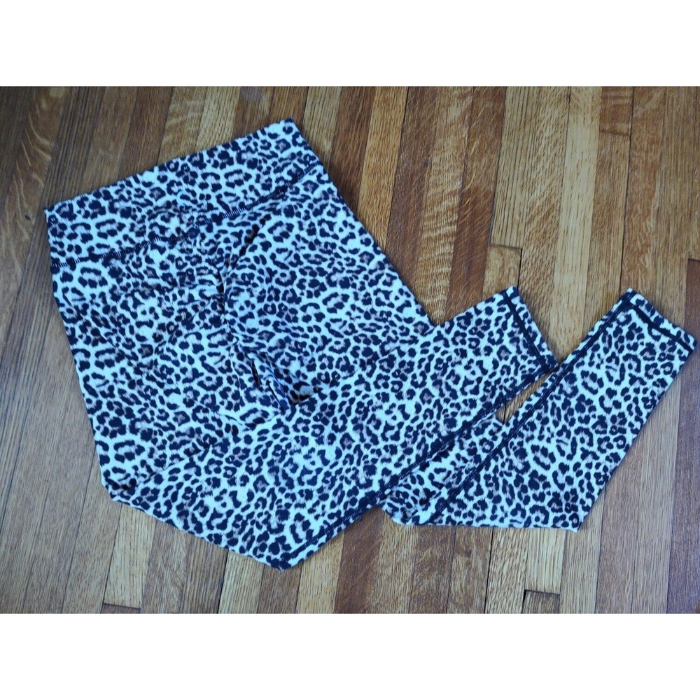 Zyia Active Womens Leopard Brilliant Scrunchy What High Rise 7/8 Leggings Size 4